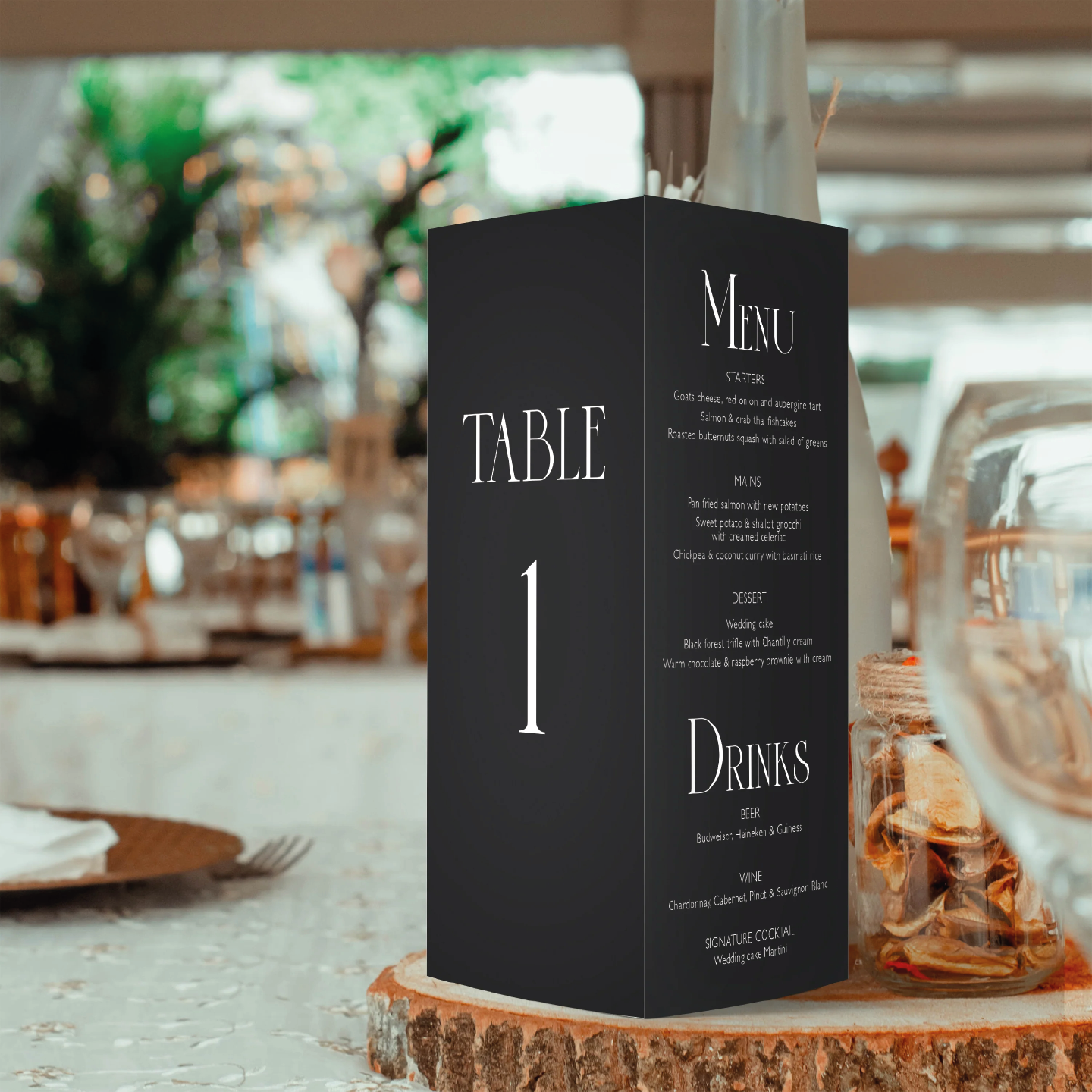 Tri-Fold Table Numbers