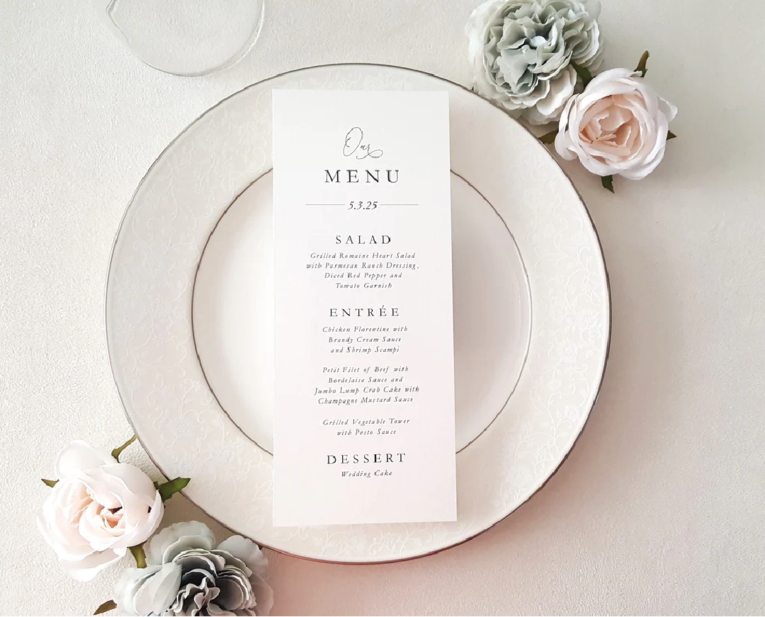 Menu Plate Cards