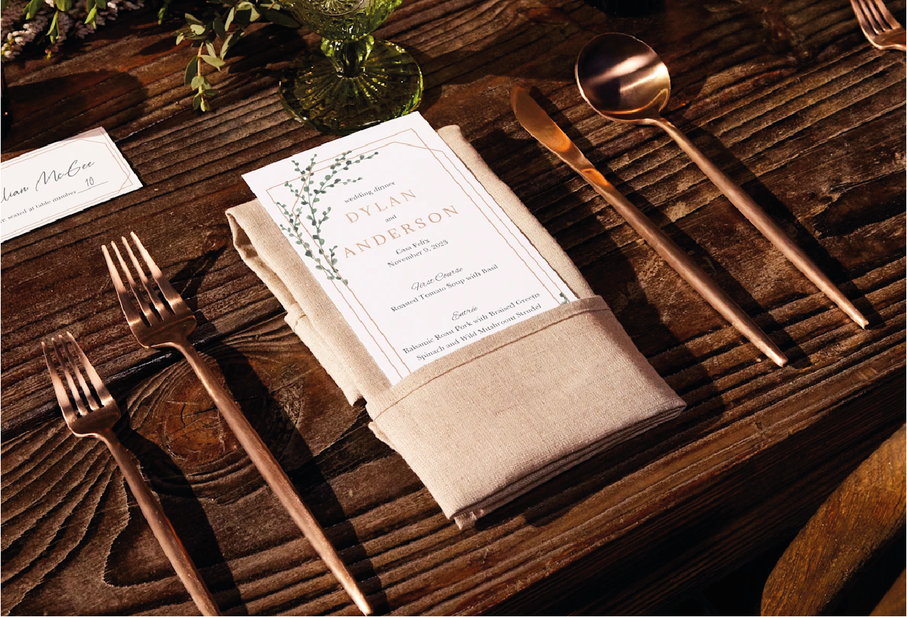 Menu Plate Cards