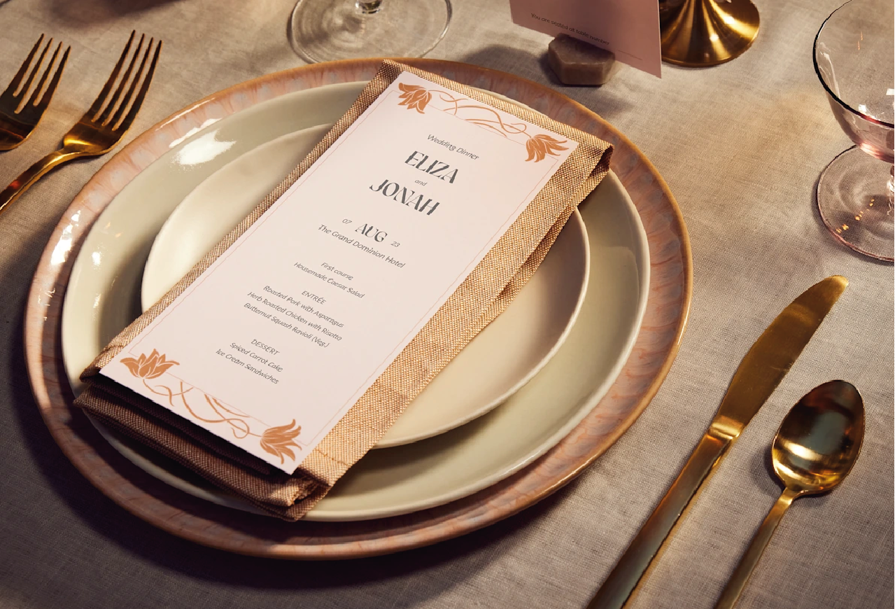 Menu Plate Cards
