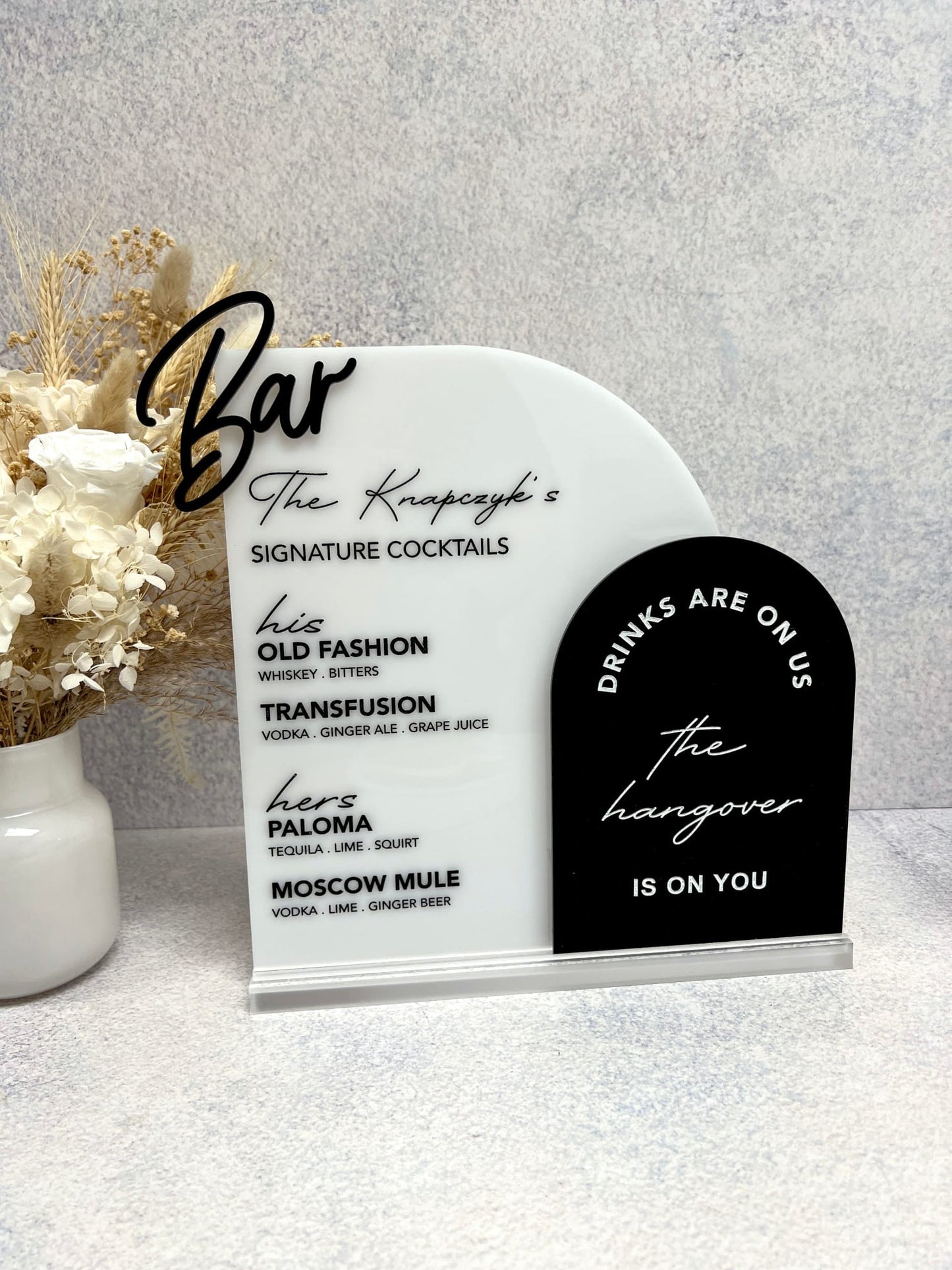 Acrylic Bar Signs